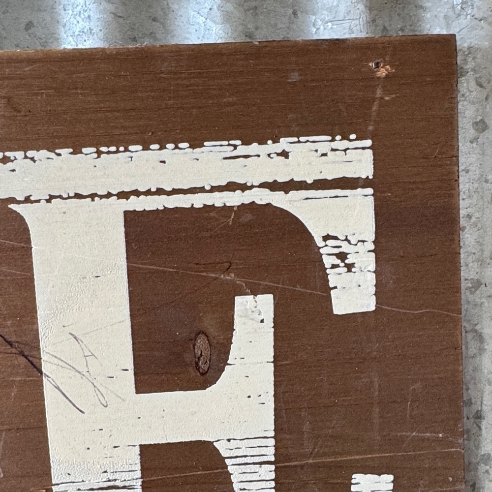 Galvinized Metal & Wood Rustic Brown and Silver 'HOME' Wall Decor NWOT - Picture 6 of 9